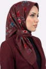 Yasemin İpek Desenli Flamlı Eşarp 6529-14