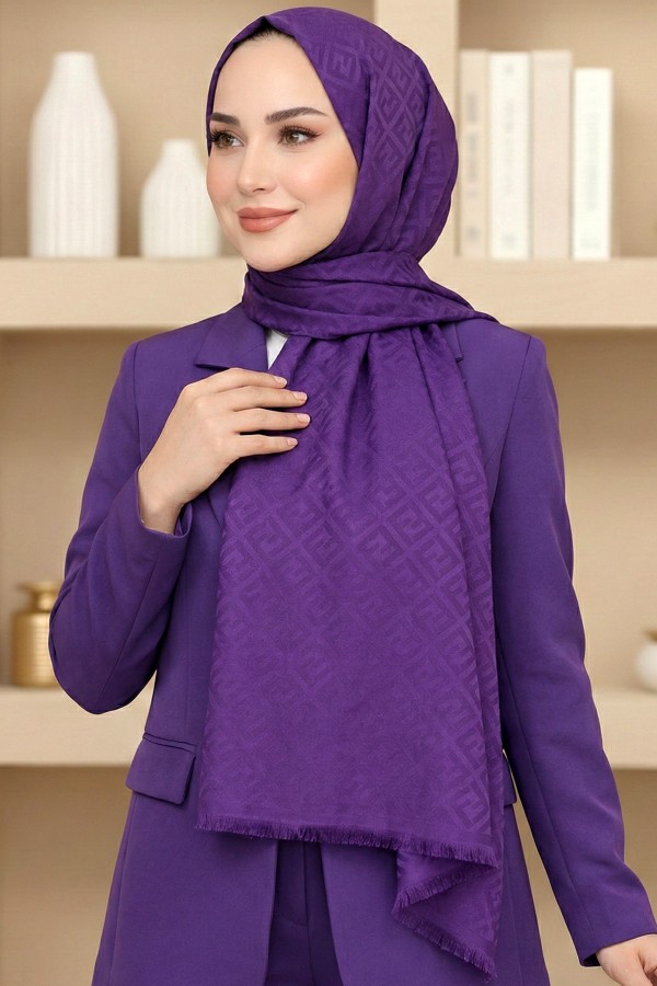 F Desen Pamuklu Şal 6034-17