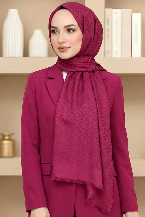 F Desen Pamuklu Şal 6034-13
