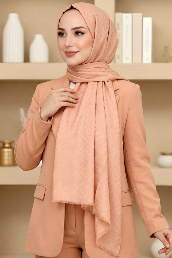 F Desen Pamuklu Şal 6034-12