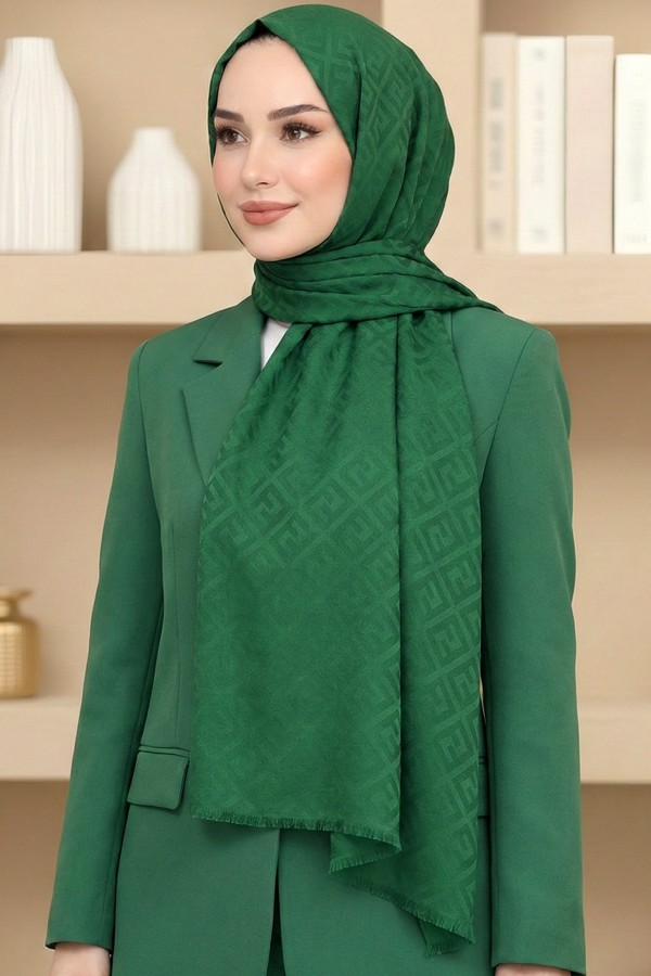 F Desen Pamuklu Şal 6034-10