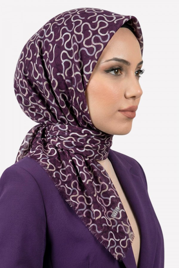 Desenli Flamlı Eşarp 6500-13