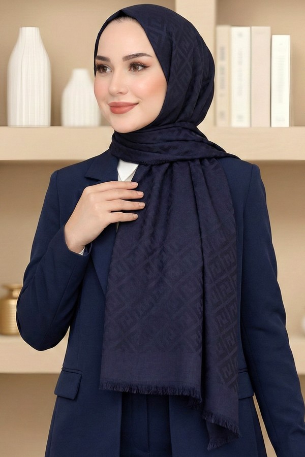 F Desen Pamuklu Şal 6034-4