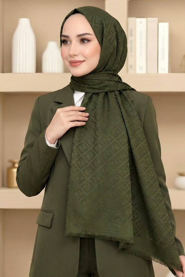 F Desen Pamuklu Şal 6034-2