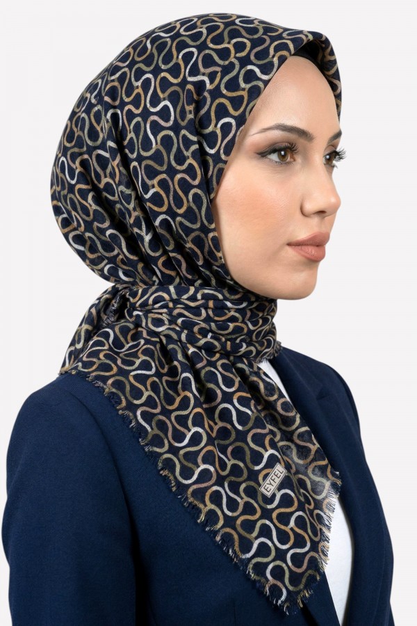 Desenli Flamlı Eşarp 6500-12