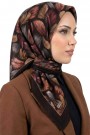 Soft İpek Desenli Flamlı Eşarp 6530-13