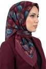 Soft İpek Desenli Flamlı Eşarp 6530-12