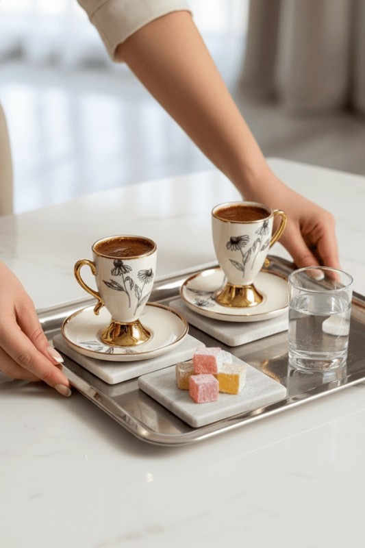 Mitra Porselen 6'lı Kahve Fincan Takımı CMR-2024256-3