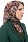 Soft İpek Desenli Flamlı Eşarp 6530-5
