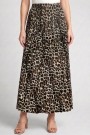Pliseli Leopar Desenli Etek     2029-2
