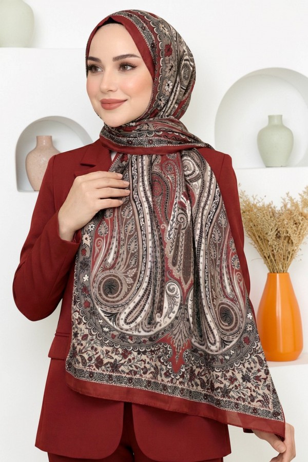 Ebruli Organik Pamuk Soft Şal 6045-10