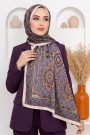 Ebruli Organik Pamuk Soft Şal 6046-18