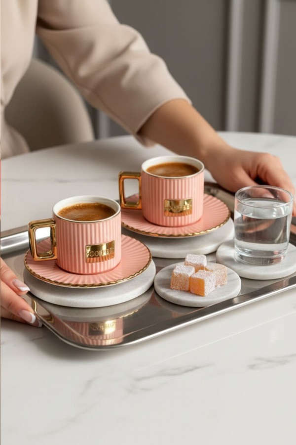 Mitra Porselen 6'lı Kahve Fincan Takımı CMR-2024321-4