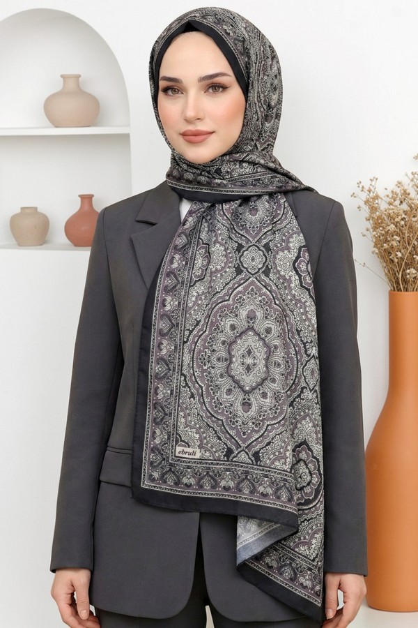 Ebruli Organik Pamuk Soft Şal 6046-17