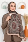 Ebruli Organik Pamuk Soft Şal 6046-16