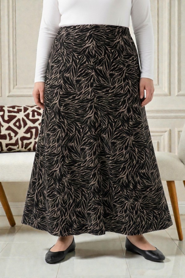 8 Parça Desenli Viskon Etek 2031-10