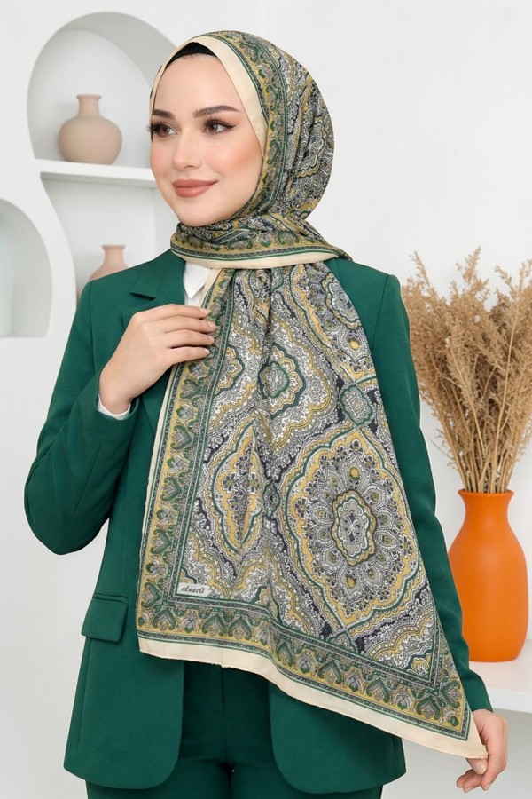 Ebruli Organik Pamuk Soft Şal 6046-12