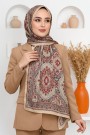 Ebruli Organik Pamuk Soft Şal 6046-9