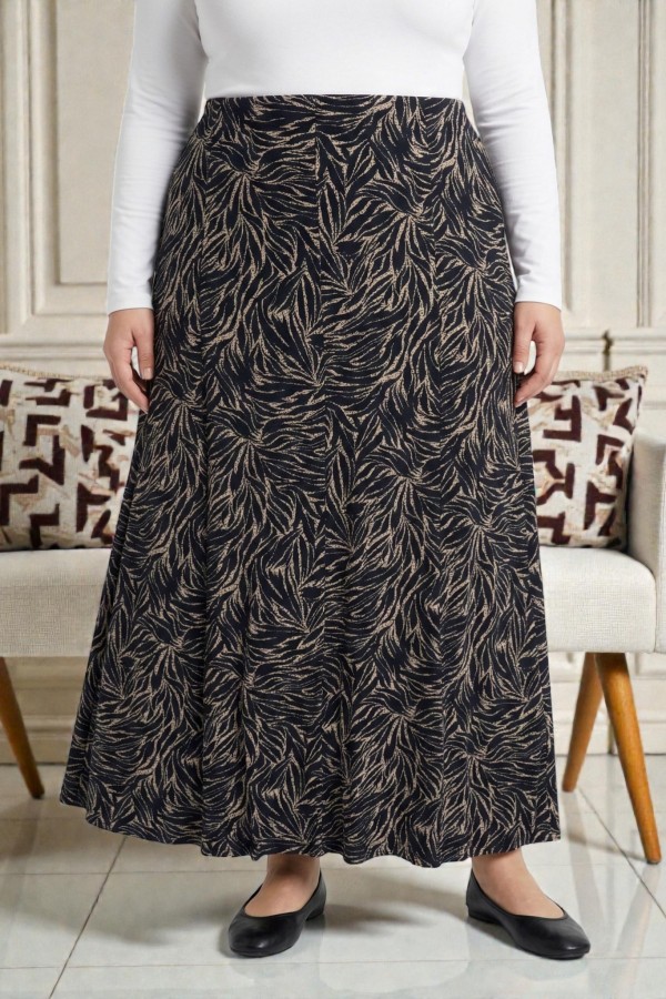 8 Parça Desenli Viskon Etek 2031-6