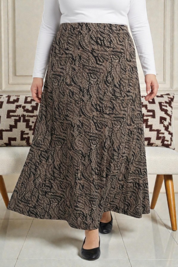 8 Parça Desenli Viskon Etek 2031-2