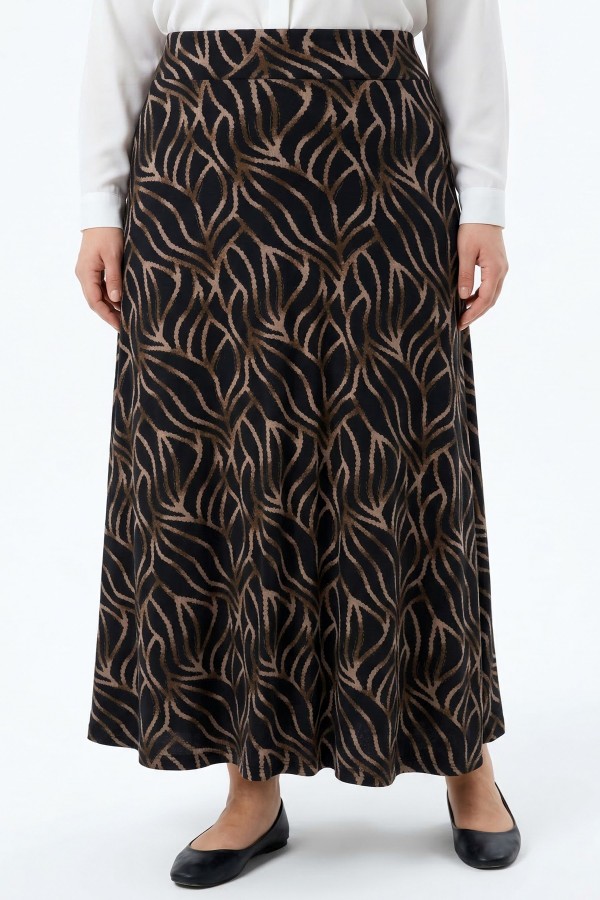 Desenli Viskon Etek 2045-16