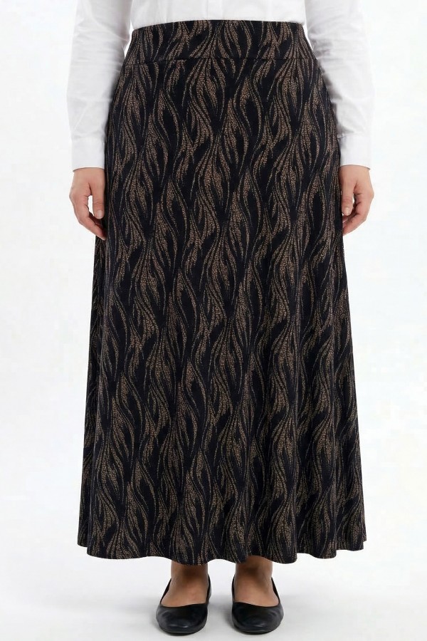 Desenli Viskon Etek 2045-11