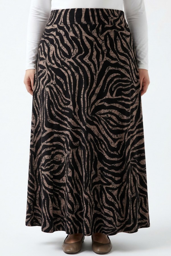 Desenli Viskon Etek 2045-10