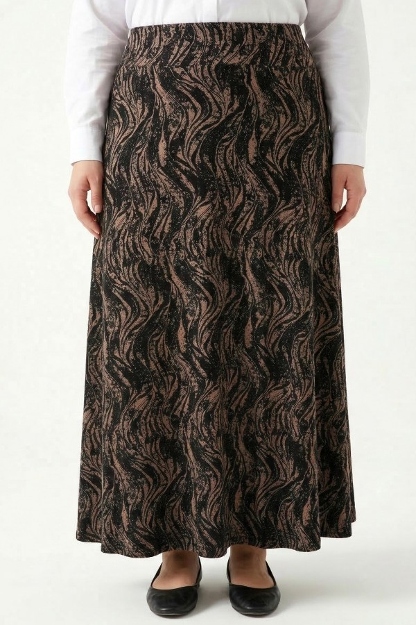 Desenli Viskon Etek 2045-3