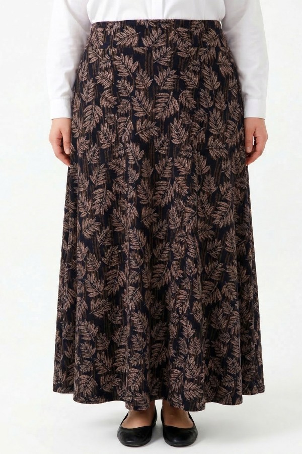 Desenli Viskon Etek 2045-1