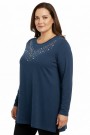 ÖZDEN  Taşlı Penye Bluz  5019-2