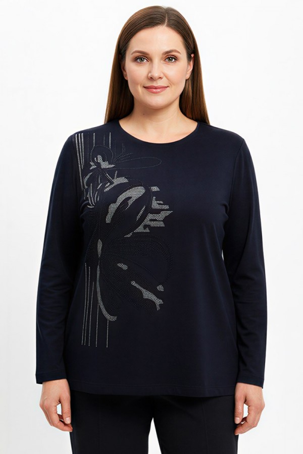 Edalı 207 Taşlı Penye Bluz  5000-3