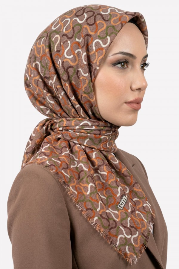 Desenli Flamlı Eşarp 6500