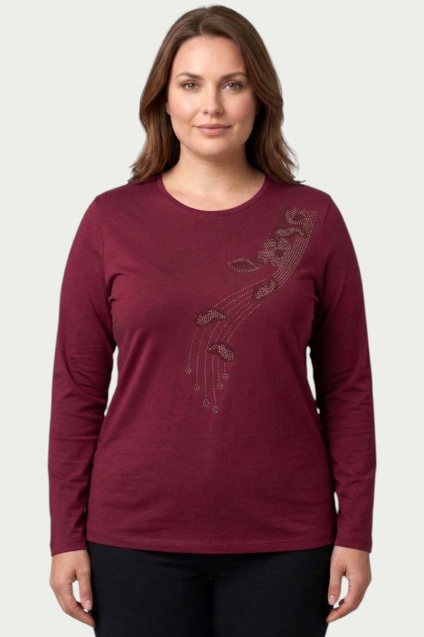 Erkan Taşlı Penye Bluz 5038-5