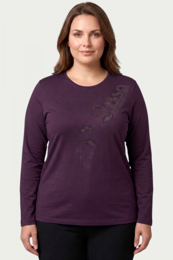 Erkan Taşlı Penye Bluz 5038-2