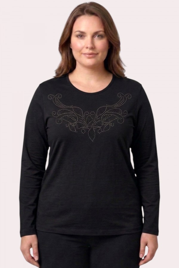 Erkan Taşlı Penye Bluz 5039-4