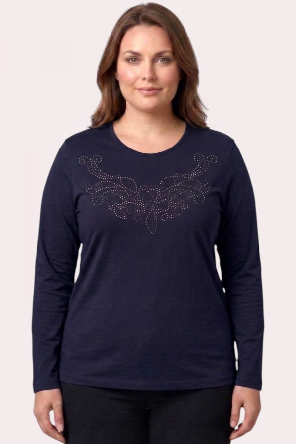 Erkan Taşlı Penye Bluz 5039-3