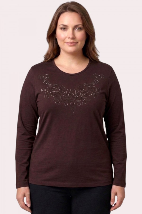 Erkan Taşlı Penye Bluz 5039-2