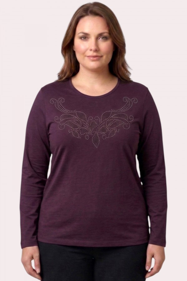 Erkan Taşlı Penye Bluz 5039-1