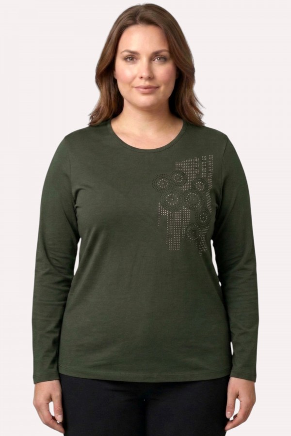 Erkan Taşlı Penye Bluz 5047-2