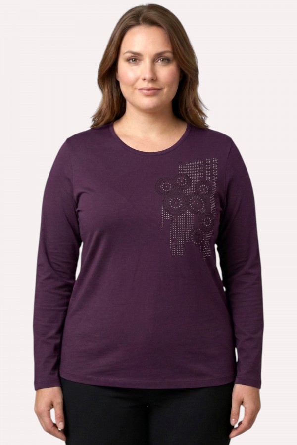 Erkan Taşlı Penye Bluz 5047-1