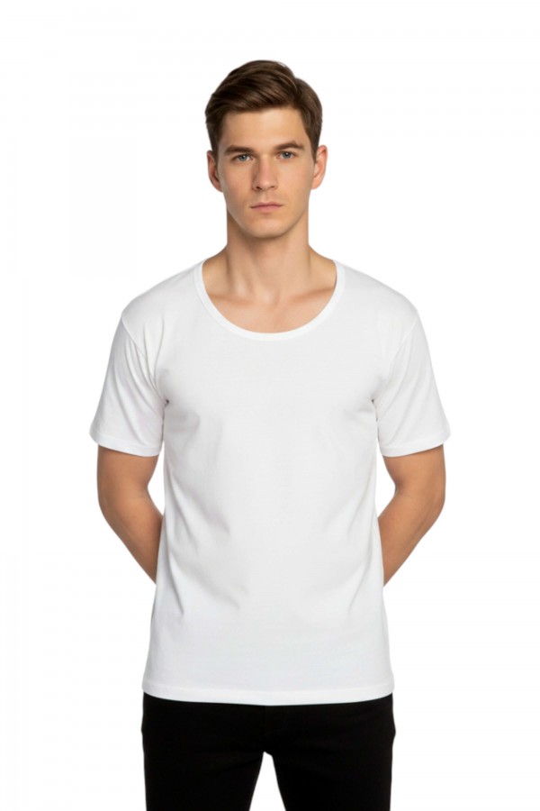 Tutku 0103 Bisiklet Yaka Erkek Penye Atlet  8713-1