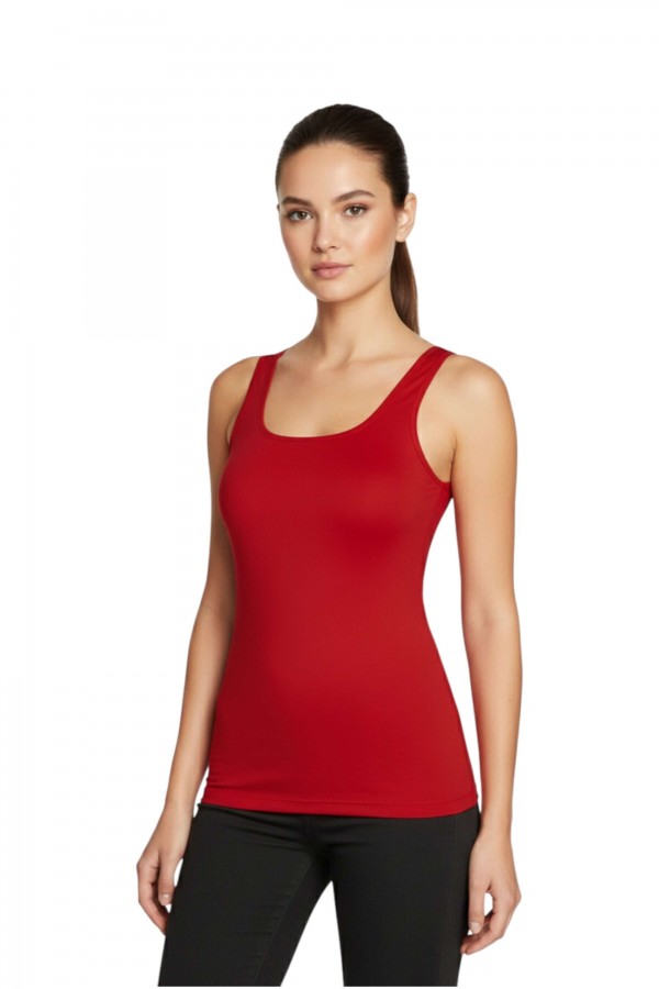 Tutku 0136 Bayan Ribana Renkli Geniş Askılı Atlet 8633-4