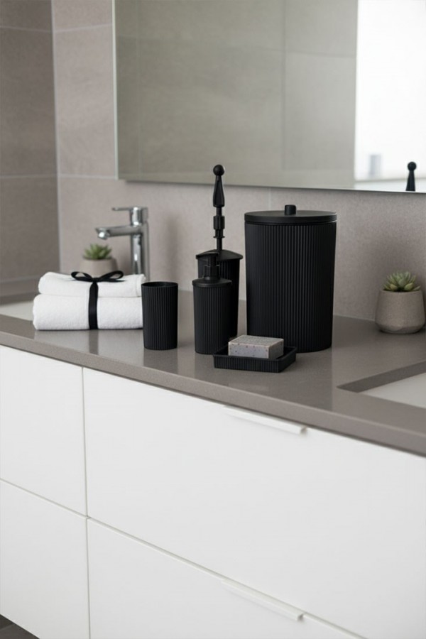 5 Parça Banyo Seti Siyah