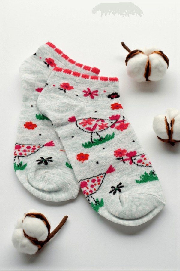 Vakre Socks Bayan Patik Çorap (36-40) 9004-2