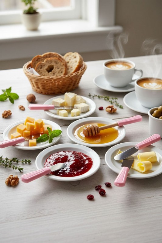 6'lı Kahvaltı Bıçağı  Pembe