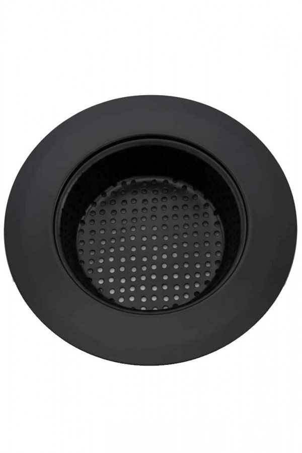 Siyah Paslanmaz Çelik Lavabo Süzgeci Çap11.5 Cm