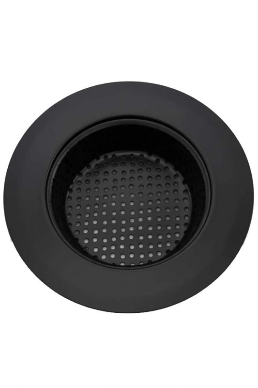 Siyah Paslanmaz Çelik Lavabo Süzgeci Çap11.5 Cm