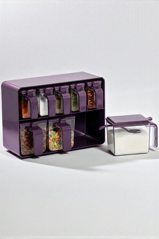 Herevin Mürdüm Standlı 8 Parça Baharat Takımı