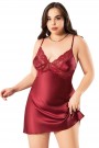 Miss Laris 4040 Battal Saten Gecelik 4010-1