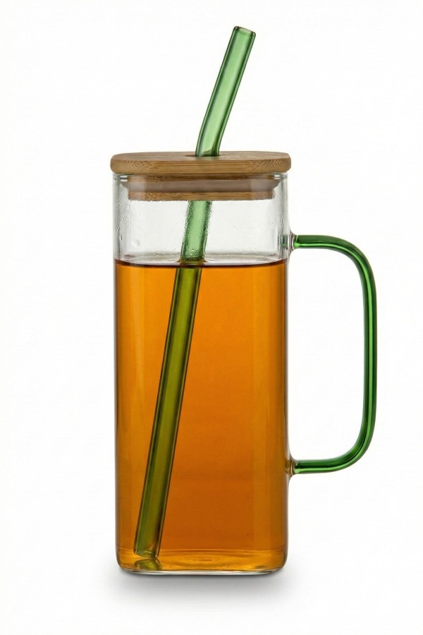 Carino Napoli Bambu Kapak Pipetli Bardak